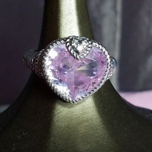 Judith Ripka pink heart ring